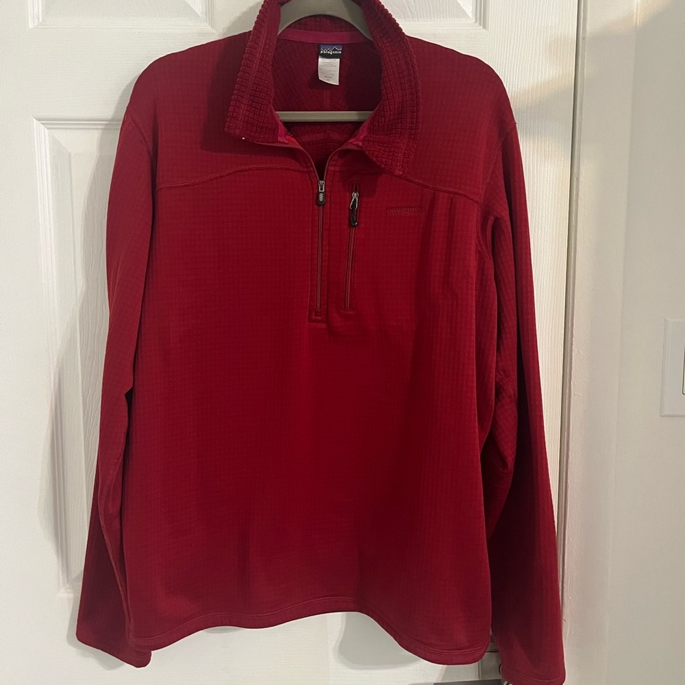 Patagonia Men's Zip-Up Sweater in Rich Red